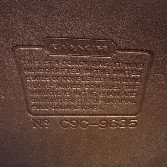 Vintage Coach Brown Leather Turnlock Flap Crossbody Bag USA Hangtag 9655 - Picture 2 of 16